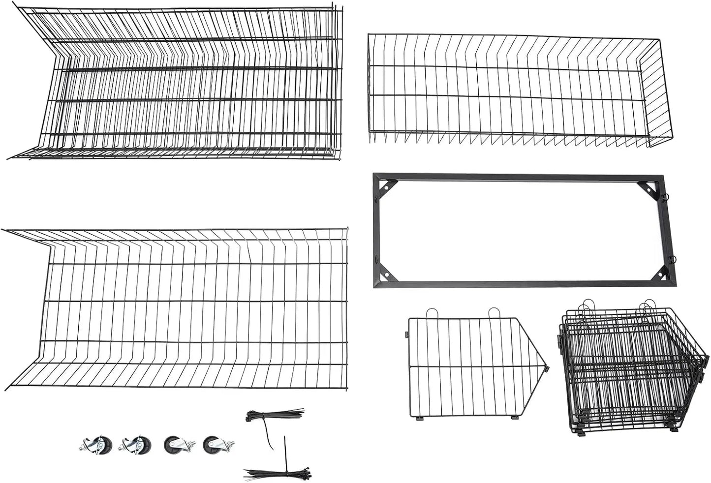 5 Tier Large Wire Metal Mobile Supermarket Storage Shelf,Fruit Vegetable Snack Supply Basket for Home Store Market