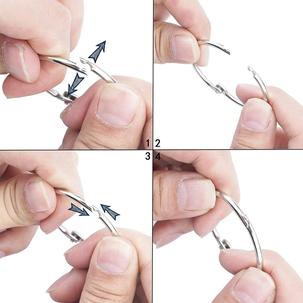 24 Pack Shower Curtain Rings,Rust Proof Shower Curtain Hooks