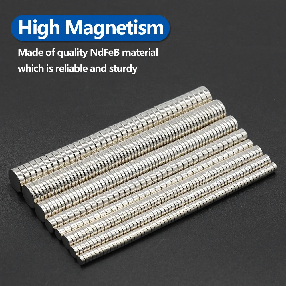 Powerful Neodymium Magnet N35 NdfeB Permanent Magnetic imanes Round Super Strong Fridge Magnets DIY 2/4/5/6/8/10x2/3mm