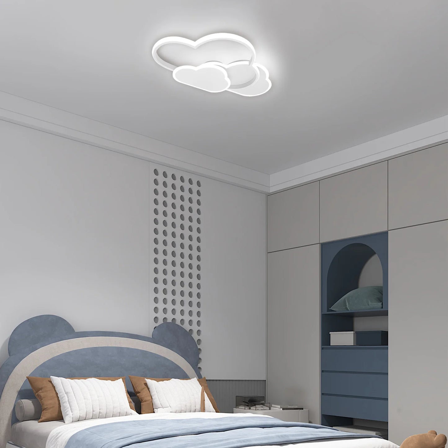 LED Cloud Ceiling Light Modern Home Decorative Lamp Lighting Fixture 42W for Bedroom Living Dining Room Chandelier Indoor