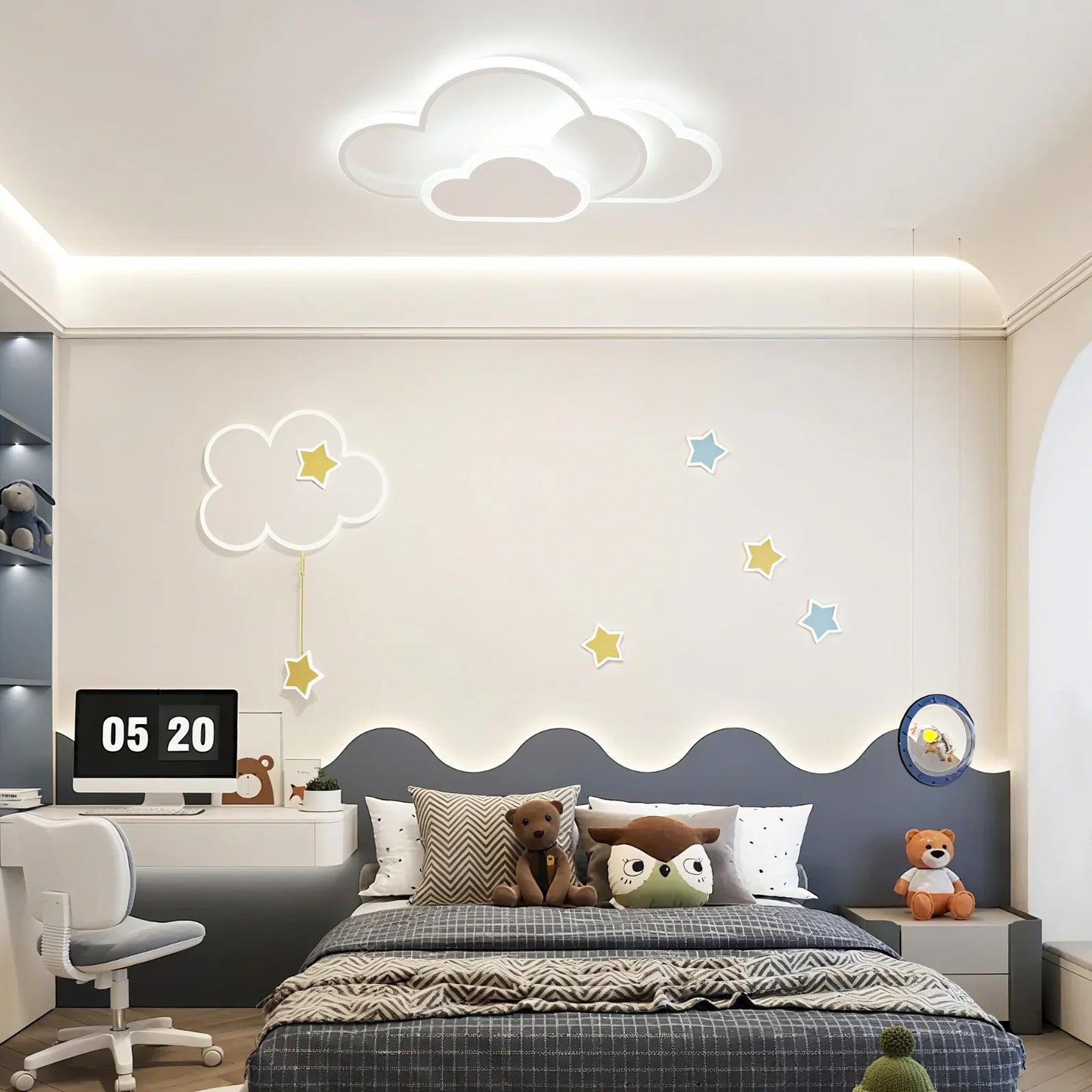 LED Cloud Ceiling Light Modern Home Decorative Lamp Lighting Fixture 42W for Bedroom Living Dining Room Chandelier Indoor