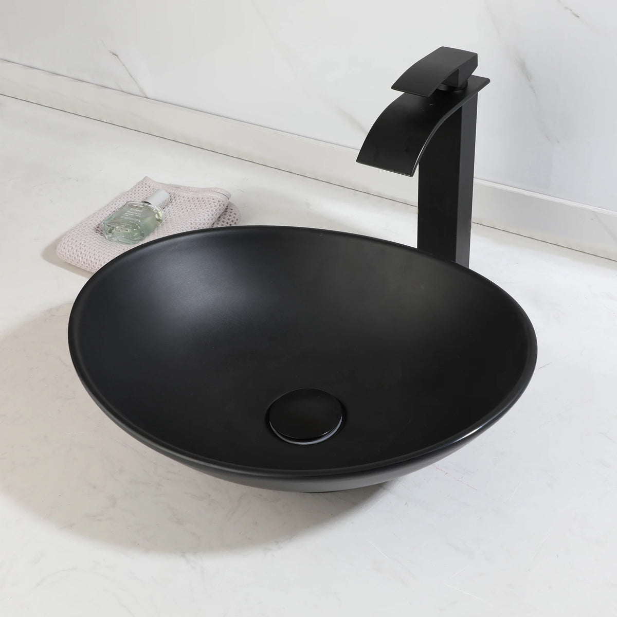 KEMAIDI Bathroom Sink Faucet Combo Vessel Sink Countertop Basin Bathroom Contemporary Washbasin Bowl with  Multiple Shape Sinks