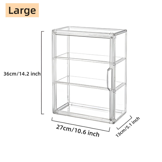 Wall Mounted Clear Acrylic Display Case, Stackable Blind Box Organizer with Magnetic Door, Storage Box for Pop Mart Lego