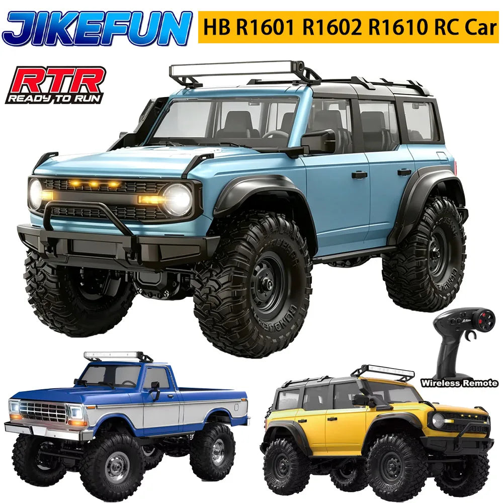 1/16 RC Car HB R1601 Remote Control Climbing Car 4WD High-Speed Electric Off-Road Toy Car With Colorful Lights Suitable For Boys' Outdoor Play
