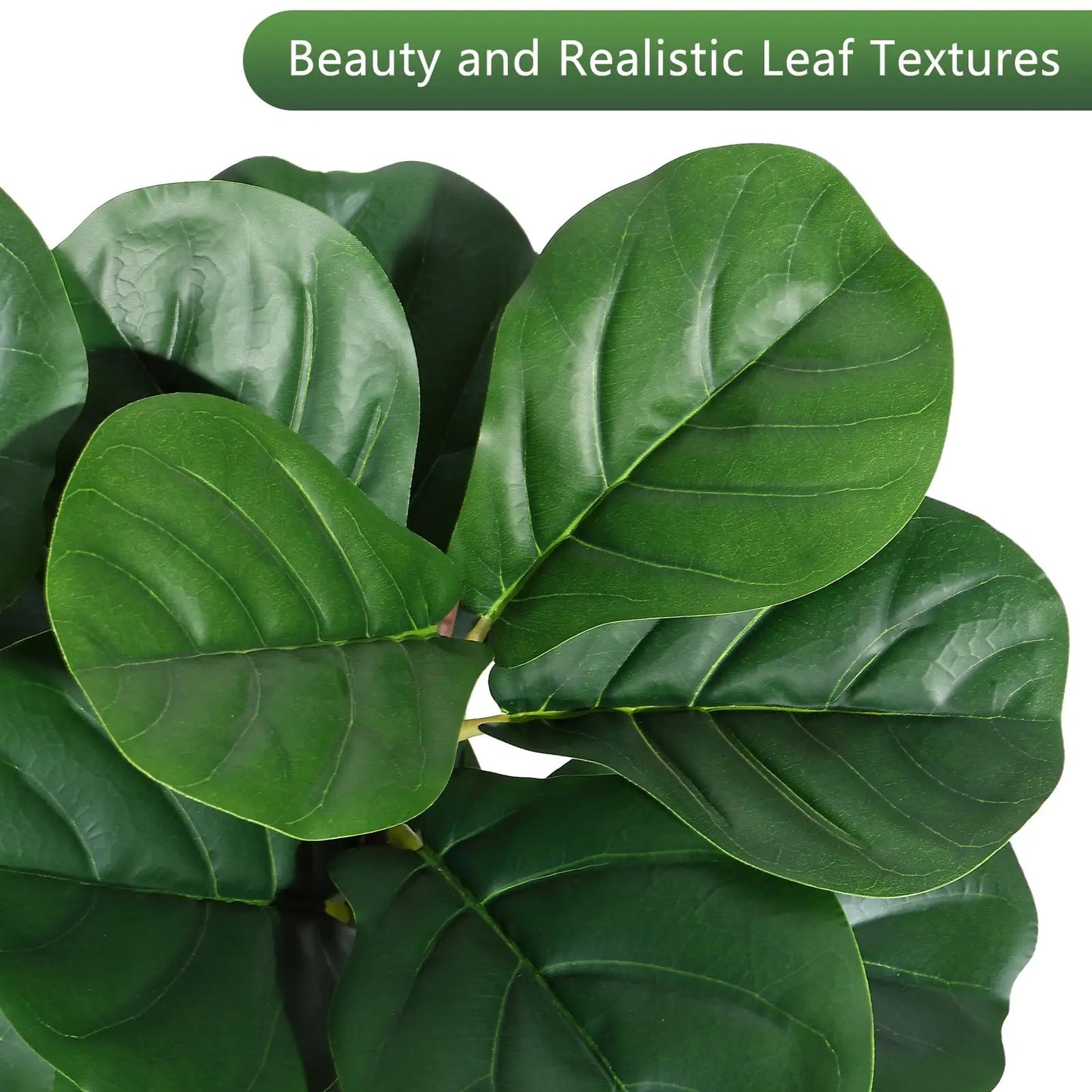 Lifelike Artificial Fiddle Leaf Fig Tree – Realistic Faux Ficus Lyrata with 141 Leaves – Indoor Decorative Plant for Home, Office, Living Room – Easy Care, Housewarming Gift