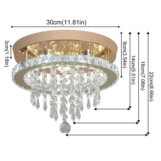 GreeLustr Luxury Crystal Chandelier Lustre Design Gold Modern Led Ceiling Light