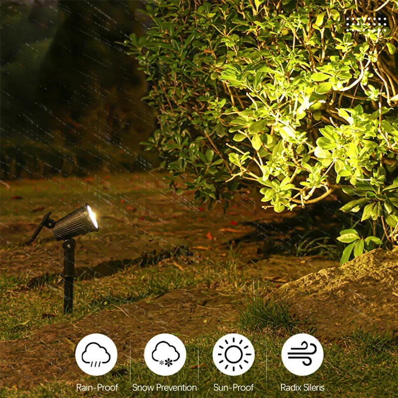9 LEDs Solar Spotlights, Outdoor Waterproof, Spot Lights, Brightness Adjustable for Garden Backyard Driveway Patio Decor