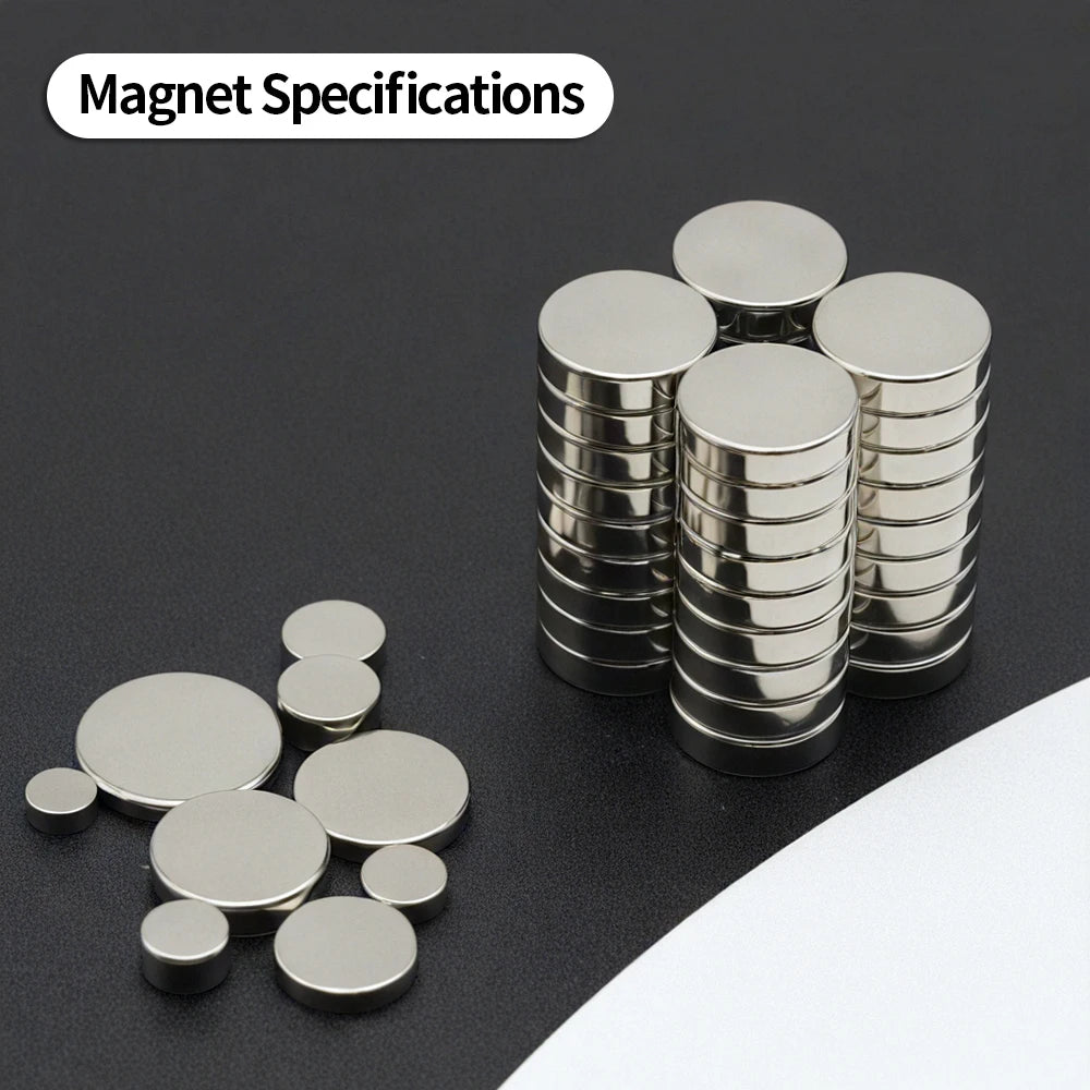 Powerful Neodymium Magnet N35 NdfeB Permanent Magnetic imanes Round Super Strong Fridge Magnets DIY 2/4/5/6/8/10x2/3mm