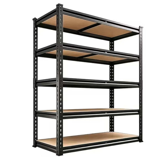 5-Tier Storage Shelving Unit Heavy Duty Metal Rack with Screws and MDF Boards, Adjustable Utility Organizer for Garage Warehouse Pantry (35.4" W x 15.7" D x 72.0" H)