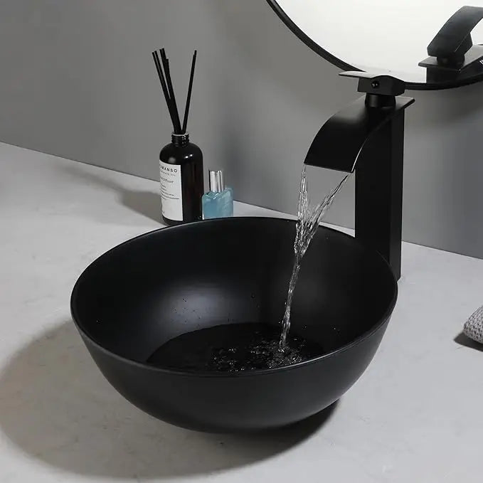 KEMAIDI Bathroom Sink Faucet Combo Vessel Sink Countertop Basin Bathroom Contemporary Washbasin Bowl with  Multiple Shape Sinks