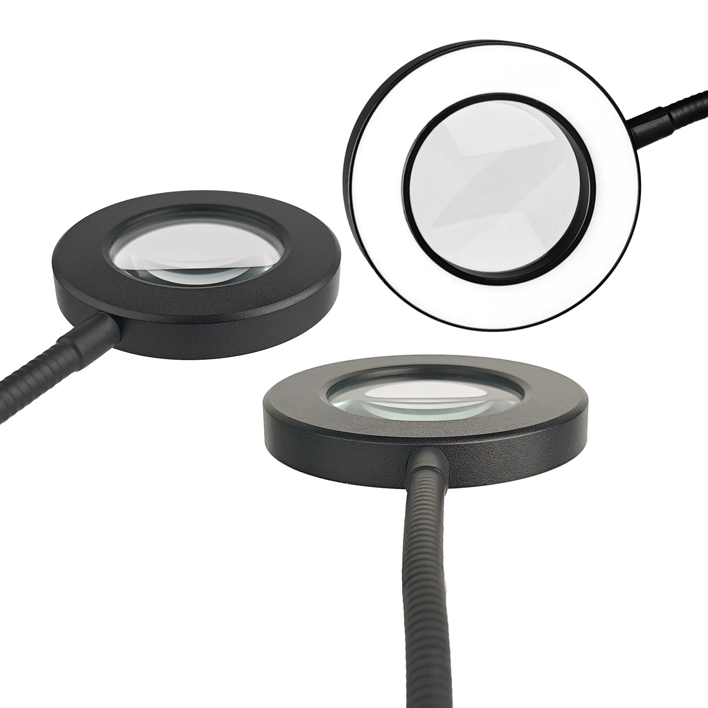 1pc, 5X Magnifying Glass with Light, Clip On LED Magnifying Lamp with Clamp, 3 Modes Dimmable for Reading, Crafts, DIY, Reading.