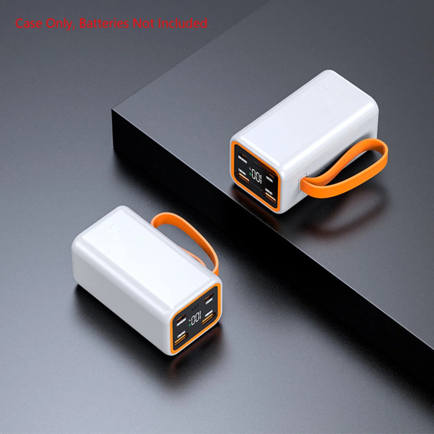 DIY Portable Power Bank Case 4 Slots 21700 Battery Power Shell Charger Box with LCD Display Power Bank DIY Case No Battery
