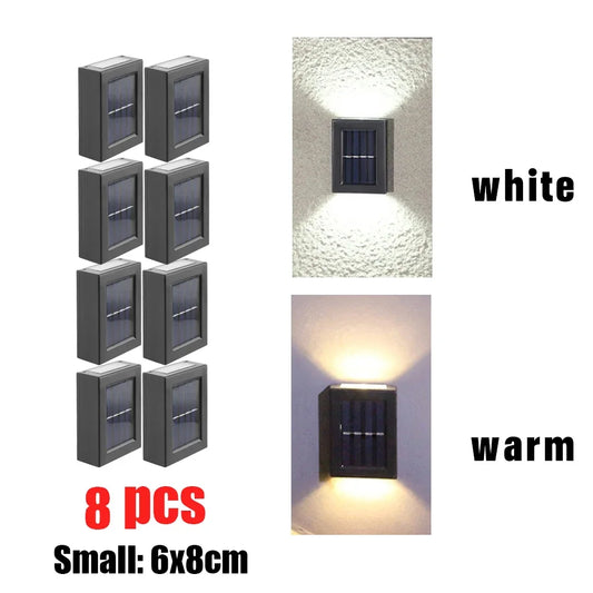 1~8PCs Wall Solar Light Waterproof Garden Solar LED Light for Outdoor Lighting Street Lamp Home Balcony Porch Yard Decoration