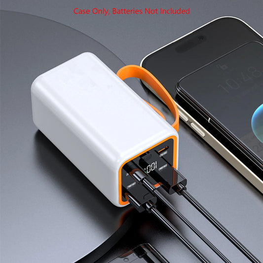 DIY Portable Power Bank Case 4 Slots 21700 Battery Power Shell Charger Box with LCD Display Power Bank DIY Case No Battery