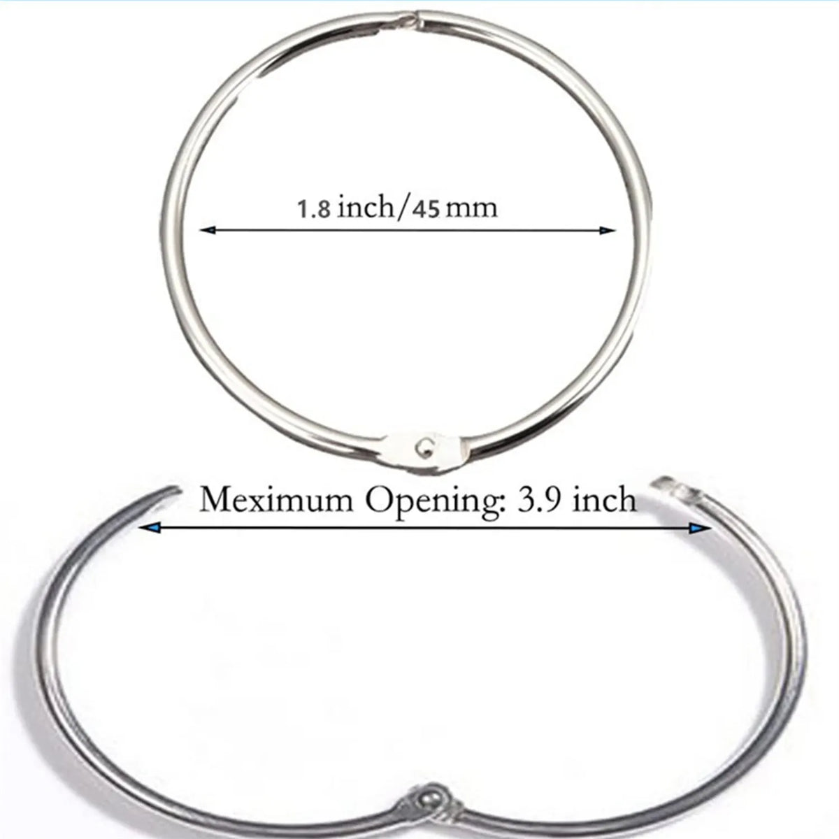 24 Pack Shower Curtain Rings,Rust Proof Shower Curtain Hooks