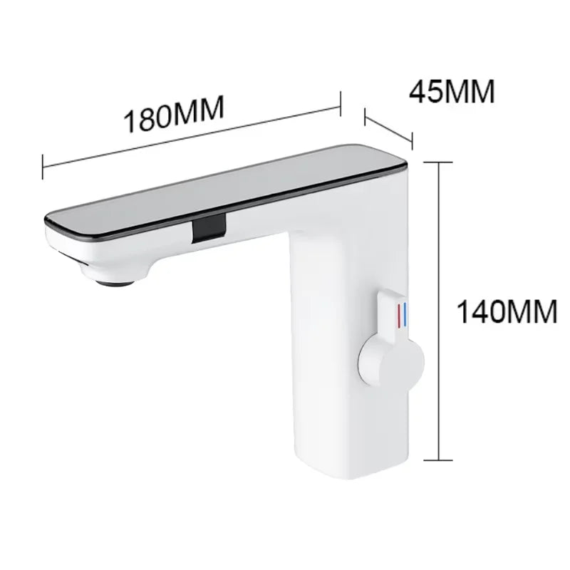 Shinesia Bathroom Basin Faucets Touch Sensor Digital LED Temperature Display Hot Cold Water