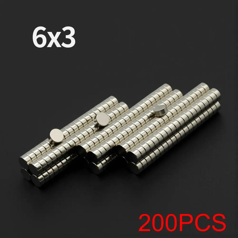Powerful Neodymium Magnet N35 NdfeB Permanent Magnetic imanes Round Super Strong Fridge Magnets DIY 2/4/5/6/8/10x2/3mm