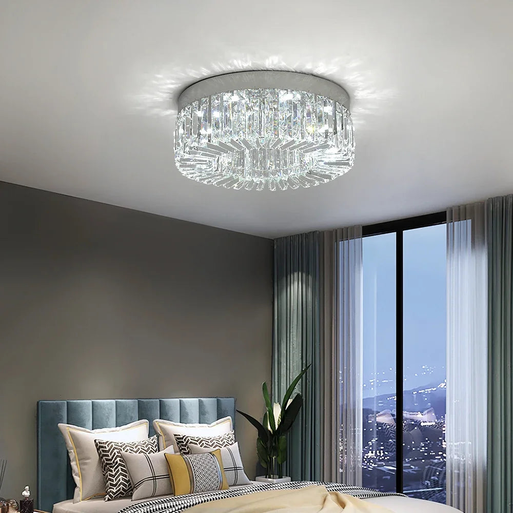 Gold Luxury Crystal Ceiling Lamp Living Room Modern Chandeliers Decoration Led Ceiling Lights Lighting Fixture Diameter 40 50cm