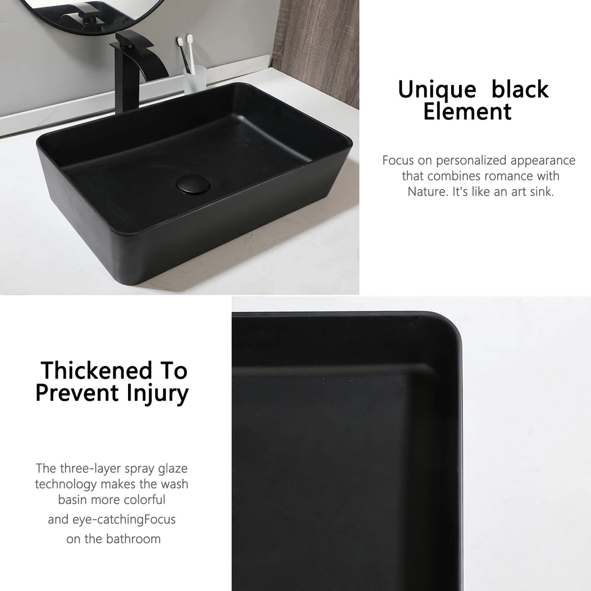 KEMAIDI Bathroom Sink Faucet Combo Vessel Sink Countertop Basin Bathroom Contemporary Washbasin Bowl with  Multiple Shape Sinks