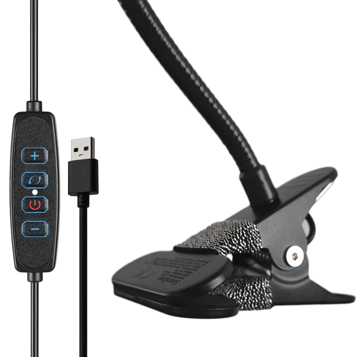 1pc, 5X Magnifying Glass with Light, Clip On LED Magnifying Lamp with Clamp, 3 Modes Dimmable for Reading, Crafts, DIY, Reading.