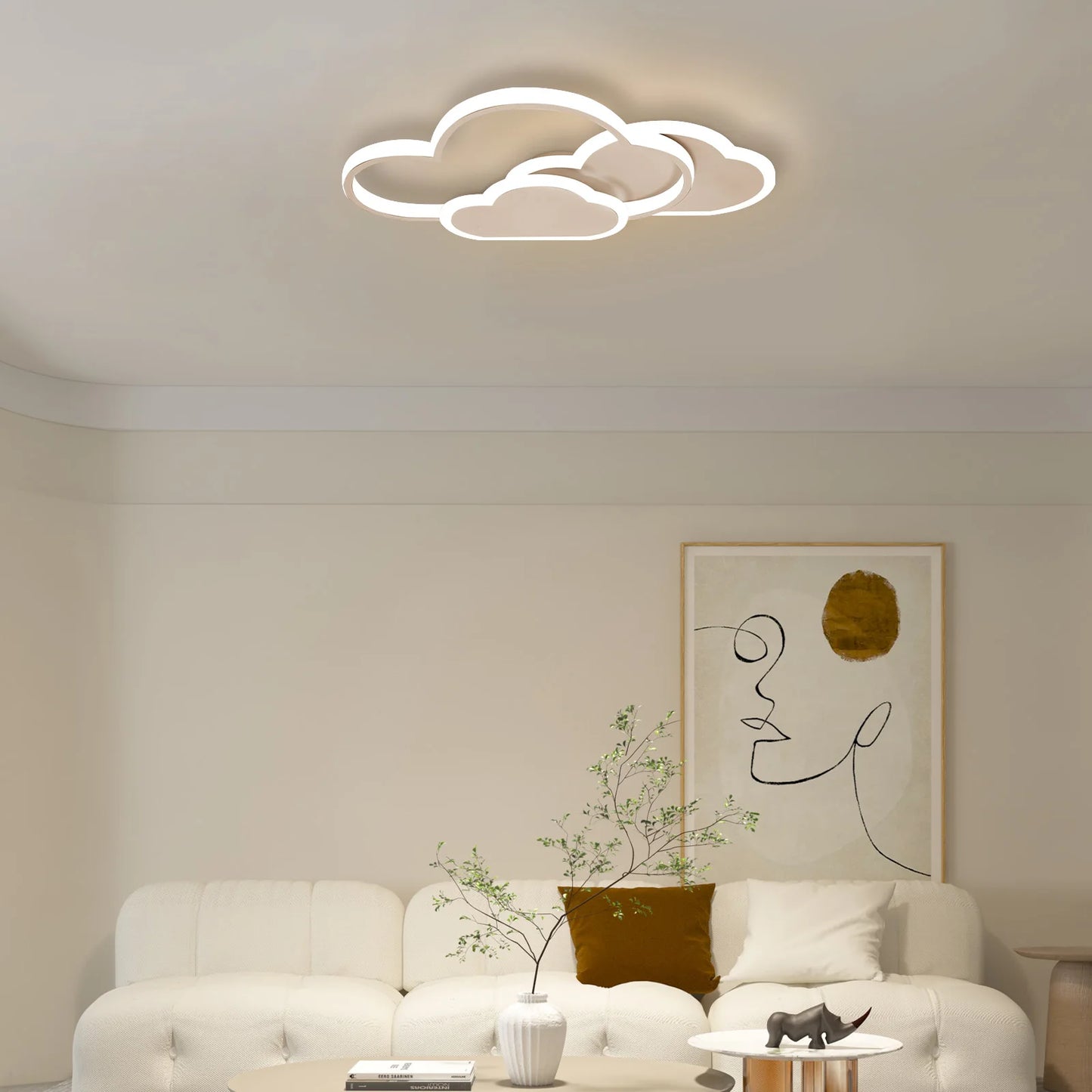 LED Cloud Ceiling Light Modern Home Decorative Lamp Lighting Fixture 42W for Bedroom Living Dining Room Chandelier Indoor