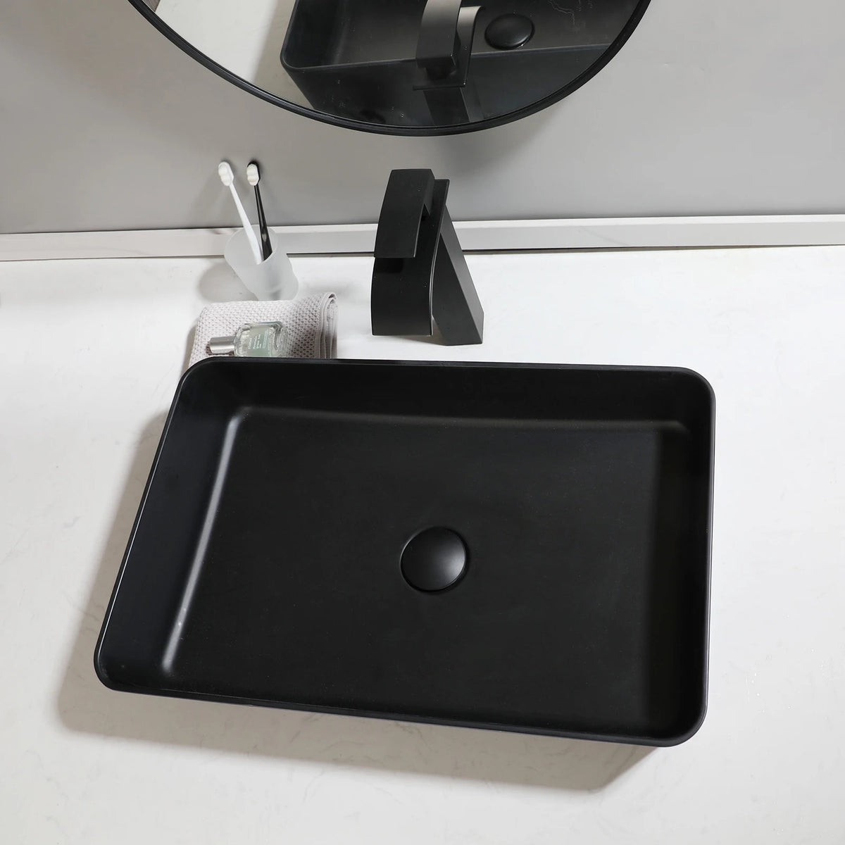 KEMAIDI Bathroom Sink Faucet Combo Vessel Sink Countertop Basin Bathroom Contemporary Washbasin Bowl with  Multiple Shape Sinks